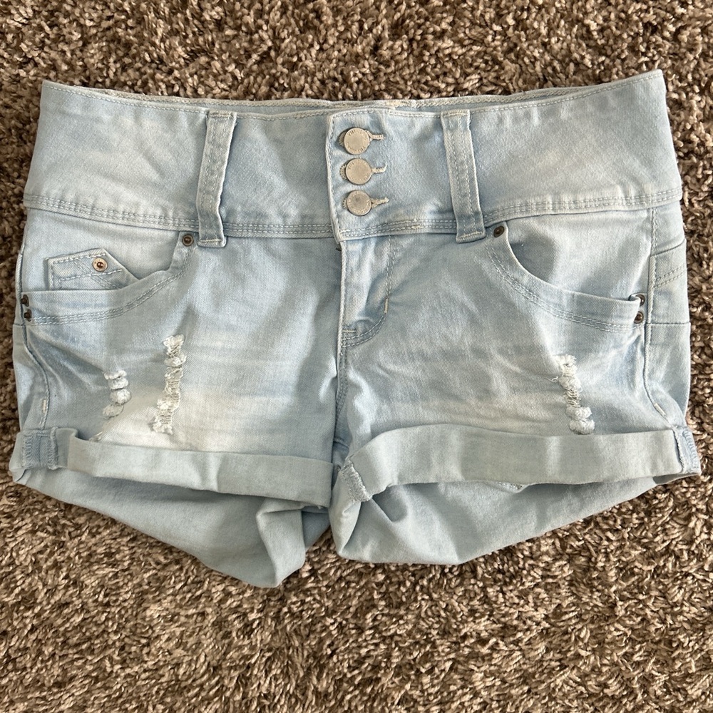 Light Blue Denim Women's Shorts